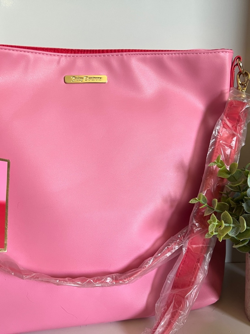 Juicy Couture Hot Pink Tote w Crossbody Strap